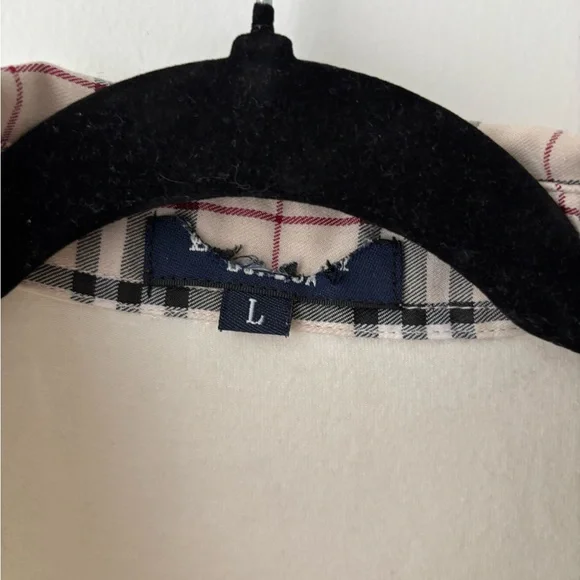Burberry Blue Label Nova Check Collar Polo Top Cream Cotton Japan Small - Picture 4 of 12